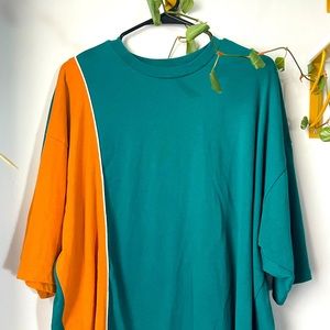 Men’s colorblock oversized streetwear tee